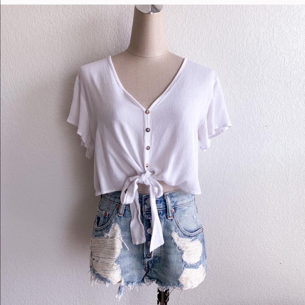 White Crop Top